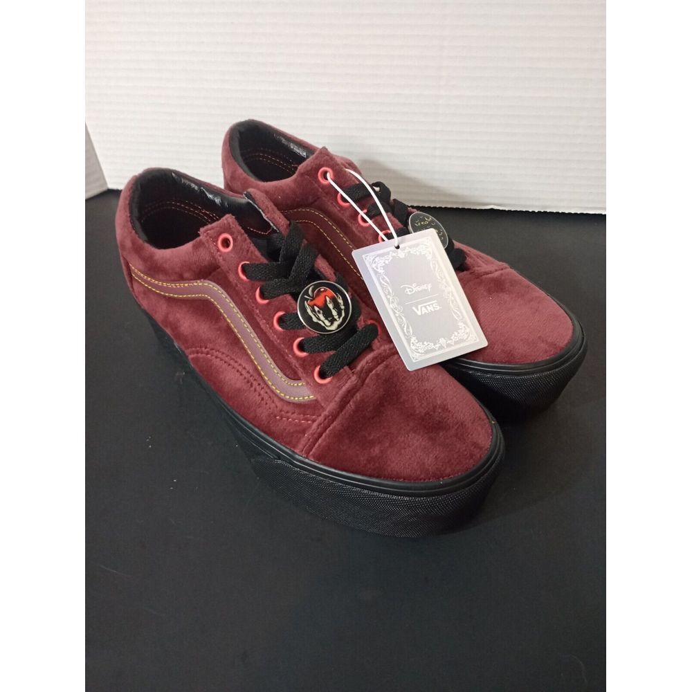 NWT Disney x VANS Old Skool Stackform Shoes Poison Apple Mahogany, Size 7.5